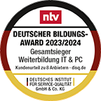 Deutscher Bildungs-Award 2023 Gesamtsieger IT & PC Weiterbildung